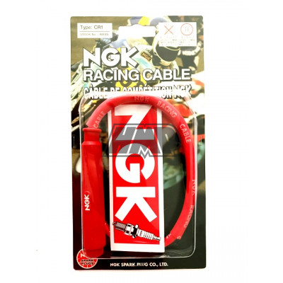 Cachimbo bobine vela silicone vermelho com cabo racing CR1 - NGK